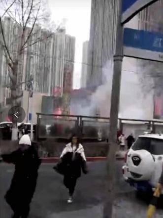 长春万达爆炸现场照片